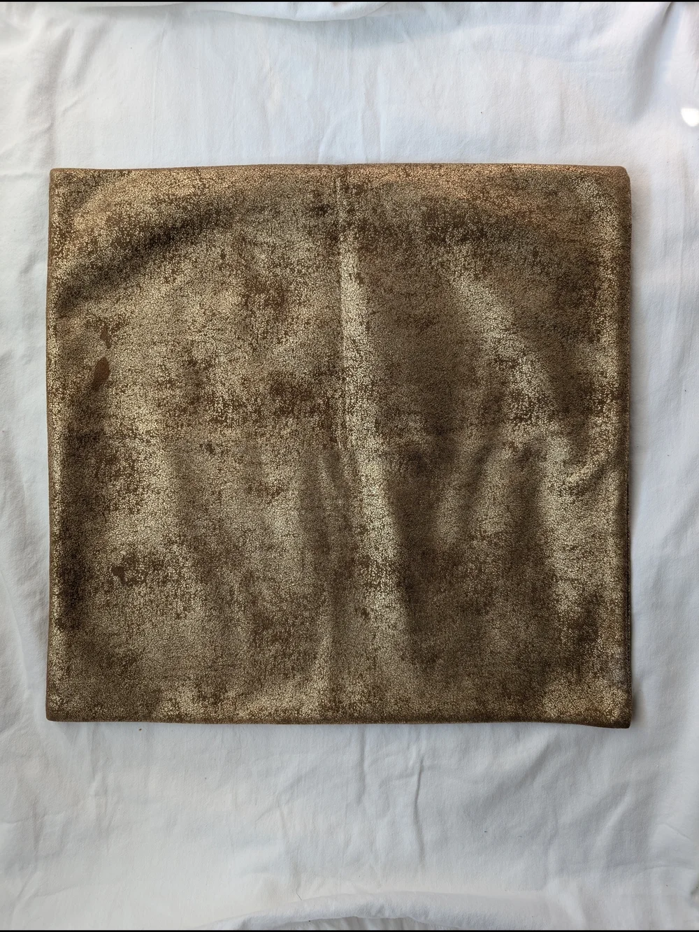 West Elm Metallic Gold Square Pillow Cover